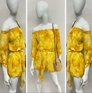 🆕️ Yellow Tie Dye Romper